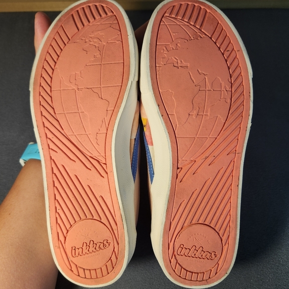 Inkkas W 9.5 M 7.5 Multicolor Desert Slip-On Casual Sneakers Camel Egyptian - Picture 10 of 11